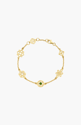 Zoe & Morgan 22k Gold Plate with Chrome Diopside Aura Bracelet