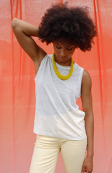 Indi & Cold White Linen Tank