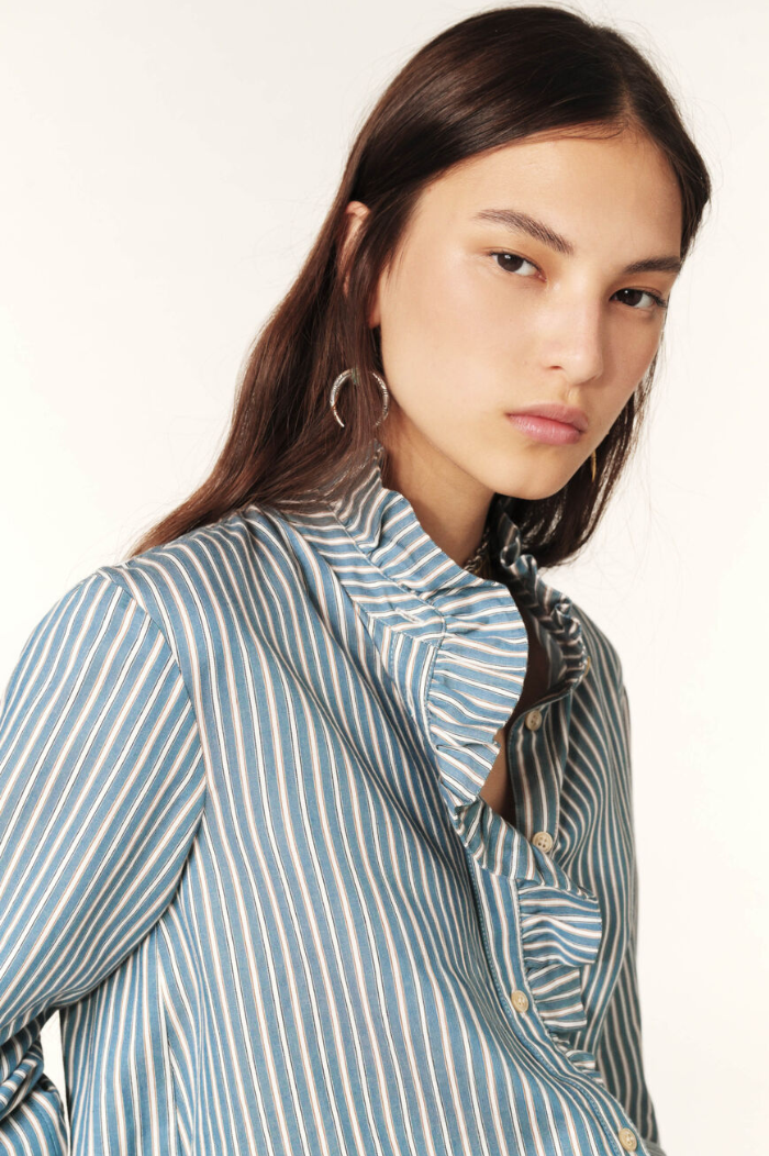 Ba&sh Blue Stripe Hesperis Shirt