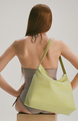 Yu Mei Half Green Nylon Medium Utility Bag