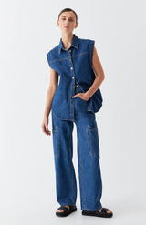 Morrison Blue Denim Theo Vest