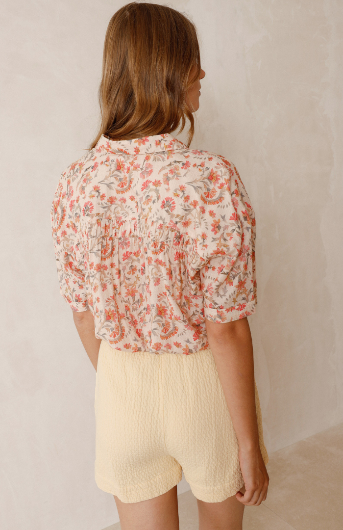 Indi & Cold Peach Floral Shirt