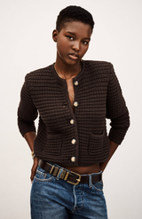 Ba&sh Chocolate Gaspard Cardigan