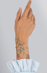 Zoe & Morgan 22k Gold Plate with Chrome Diopside Aura Bracelet