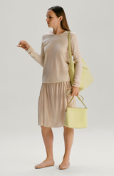 Yu Mei Half Green Nylon Small Utility Bag