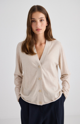 Laing Sand Liv V-Neck Cardigan