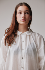 Mahsa Cream Cotton Voile Dune Shirt