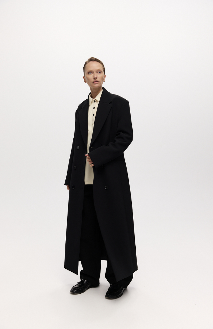 Harris Tapper Black Long Egon Coat