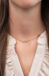 Zoe & Morgan 22k Gold Plate with Chrome Diopside Aura Necklace