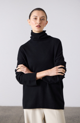 Laing Black Mara Funnel Neck Knit