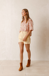 Indi & Cold Peach Floral Shirt