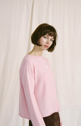 Francie Barely Pink Dolls Reversible Cardigan