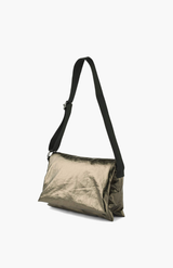 Rabens Saloner Metallic olive Pallavi Foiled Ripstop Clutch