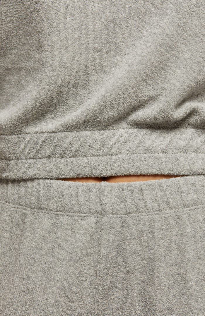 Perfect White Tee Heather Grey Katie Loop Terry Straight leg Pants