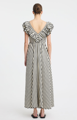 Morrison Stripe Marina Scallop Maxi Dress
