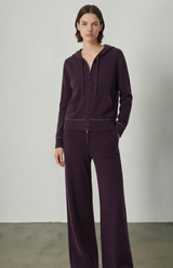 Aleger Merlot Cashmere Blend Side Stitch Pant