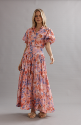 Caitlin Crisp Pink Wildflower Sorrento Maxi Skirt