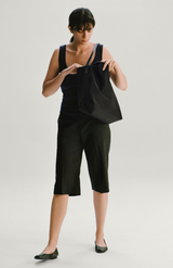 Yu Mei Black Nylon Medium Utility Bag