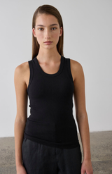 Laing Black Juna Ribbed Cotton Tank