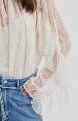Second Female Soft Beige Sybell Lace Blouse
