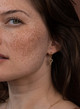 Zoe & morgan 22k Gold Vermeil Mini Gyspy Heart Hoops