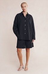 Marle Black Pinstripe Mella Shirt