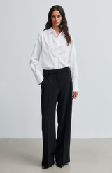 Second Female Black Fique Straight Trouser