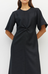 Juliette Hogan Navy Twist Dress