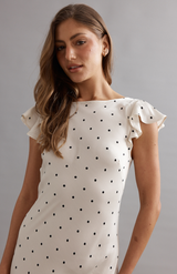 Caitlin Crisp Polka Dot Remi Dress