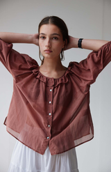 Mahsa Maple Bon Ruffle Blouse