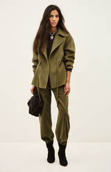 Ba&sh Kaki Kam Coat