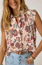 Maison Hotel Bianca Sweet Iris Sleeveless Shirt