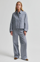 Second Female Dark Blue Stripe Antibes Overshirt