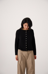 Francie Black Dolls Reversible Cardigan