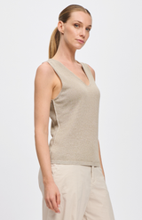 Transit Sand Marle V-Neck Vest