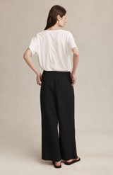 Marle Black Cotton Morrie Pant