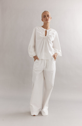 Caitlin Crisp White Jeanie Pant