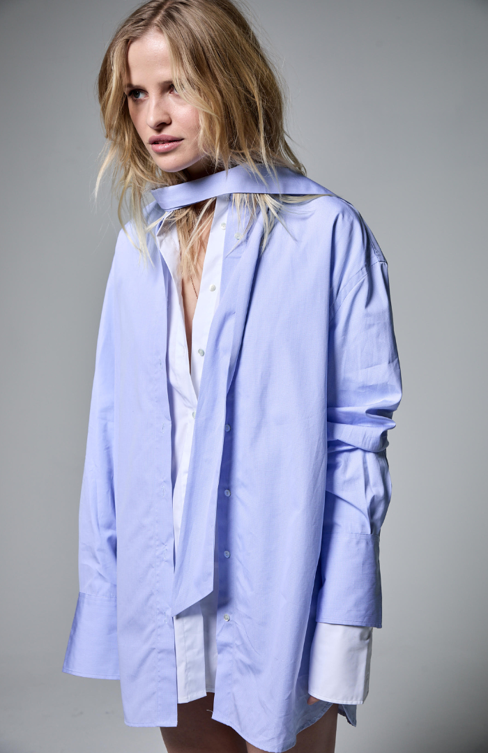 Liya Antwerp Blue White Mele Femme Shirt