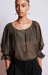 Mahsa Polka Dot Tank Winter Bon Blouse