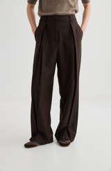 Laing Truffle Inverted Pleat Trouser