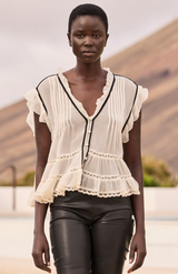 Mes Demoiselles Black And White Bolly Top