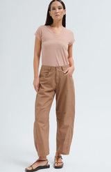Transit Par-Such Nut Cotton Barrel Pant