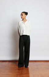 Mahsa Cool Wool Black The Ease Trouser