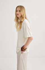 Laing Cream Oversized Knit T-Shirt