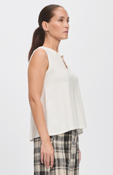 Transit White Visc Layer Back Tank