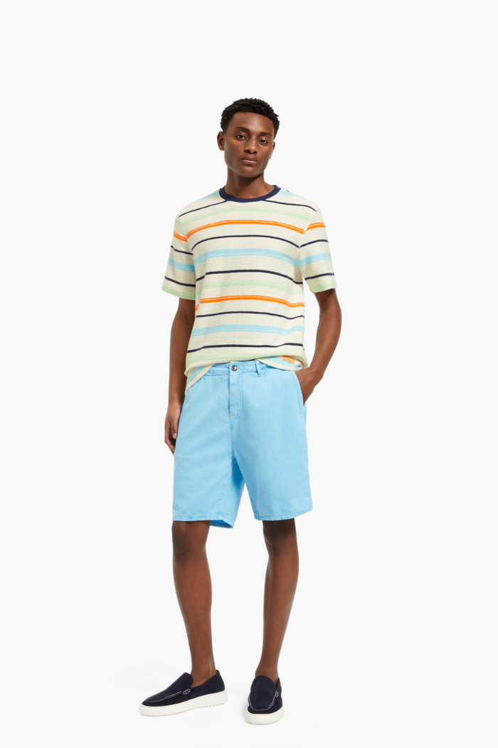 Scotch & Soda Mulitcolour Stripe Structured T-Shirt