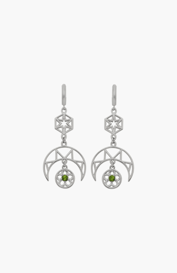 Zoe & Morgan Sterling Silver with Chrome Diopside Balance Earrings