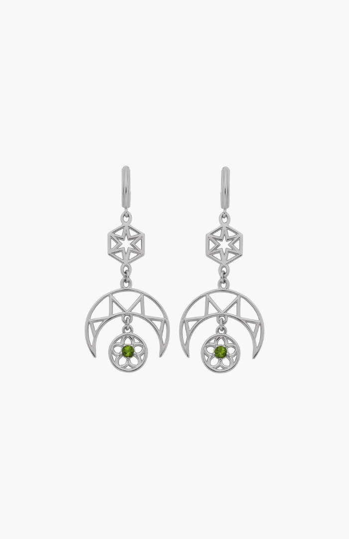 Zoe & Morgan Sterling Silver with Chrome Diopside Balance Earrings