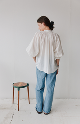 Mahsa Cream Cotton Voile Jane Blouse