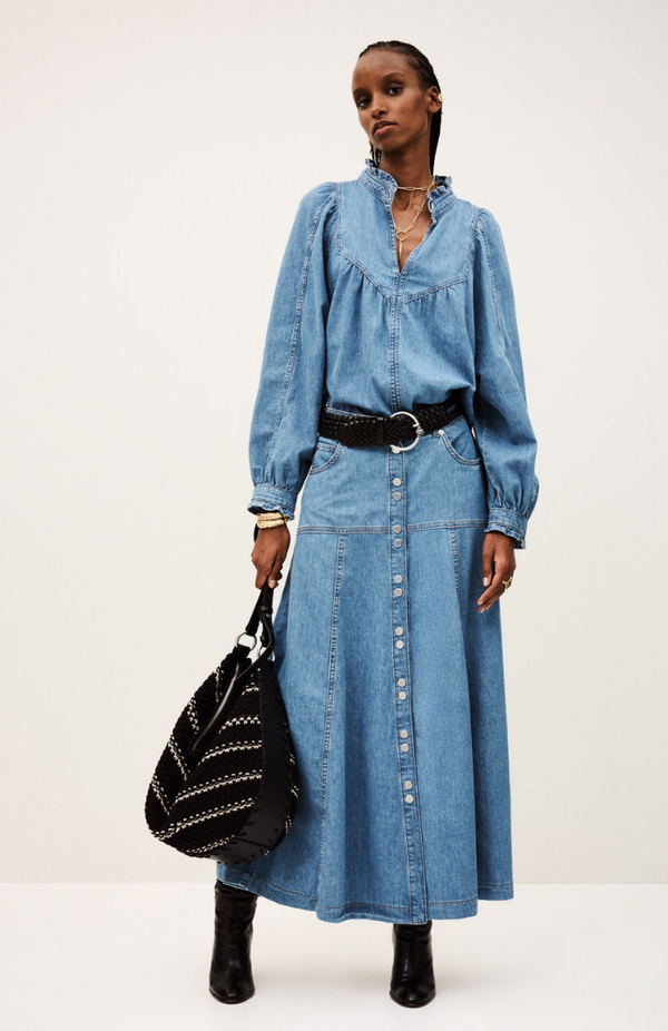 Ba&sh Light Used Blue Lay Blouse